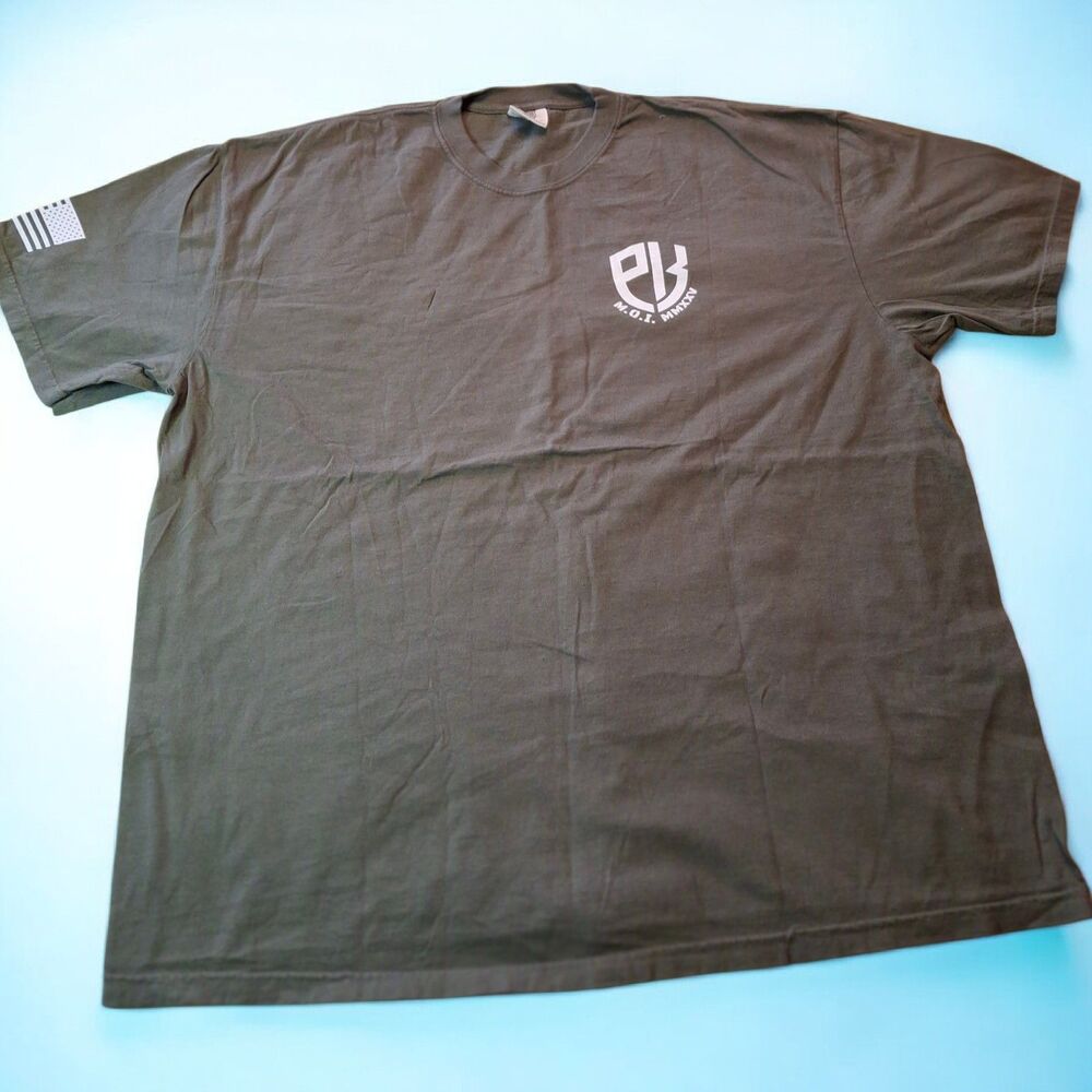 Men's short-sleeved shirt, green, size 2XL, Comfort Colors brand.